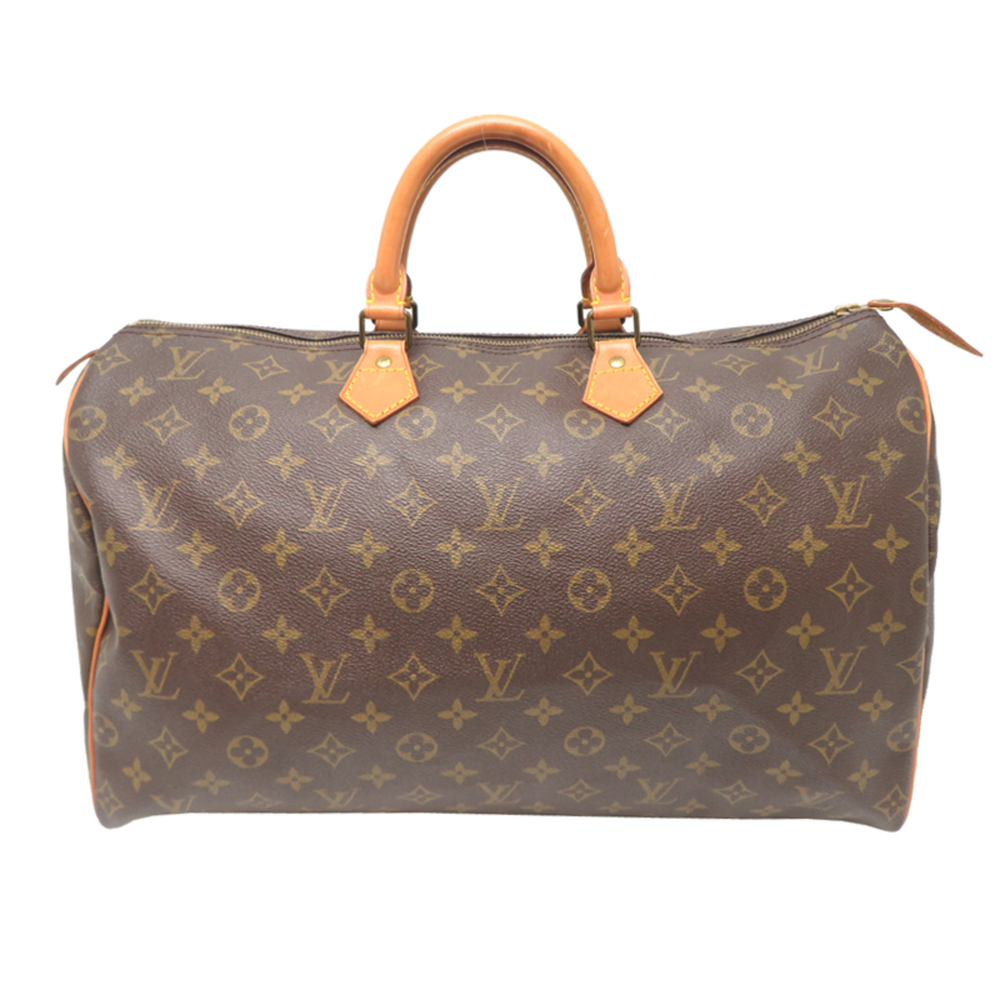 LOUIS VUITTON Authentic Brown Monogram Speedy 40 Boston Bag